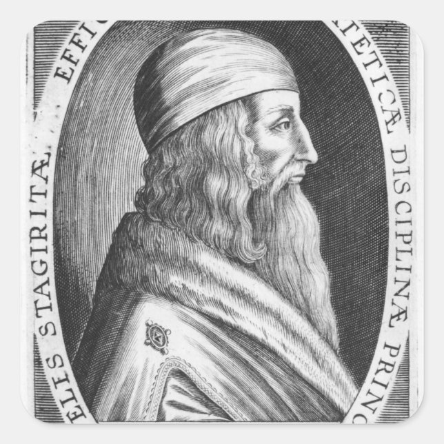 Aristotle Square Sticker (Front)