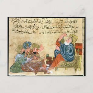 Aristotle teaching postcard