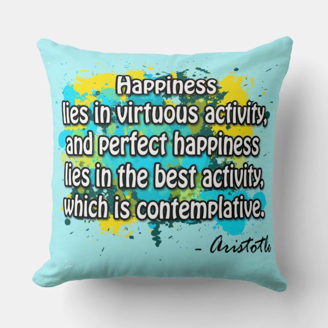 Aristotle Throw Pillow (Front)