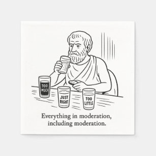 Aristotle's Guide to Moderation Napkins