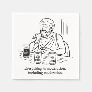 Aristotle's Guide to Moderation Napkins