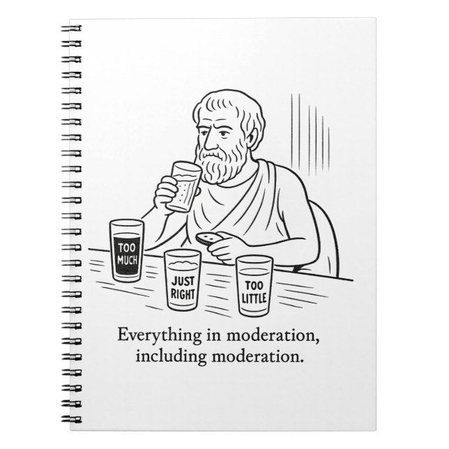 Aristotle's Guide to Moderation Notebook (Front)