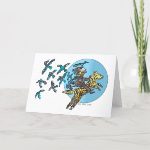 Aristotle's paradox of time letterpress thank you card