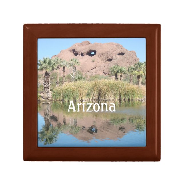Arizon Keepsake Mountain Reflection Desert Oasis Gift Box (Front)