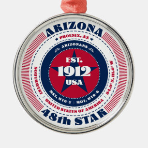 Arizona 48th State Christmas Ornament