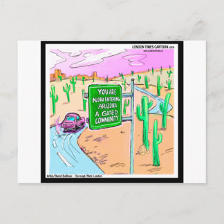 Arizona: A Gated Community Funny Gifts & Tees Postcard