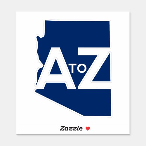 Arizona _ A to Z Blue Sticker