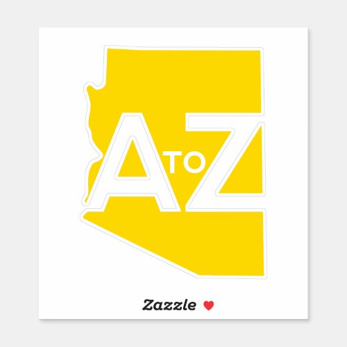 Arizona _ A to Z Yellow Sticker