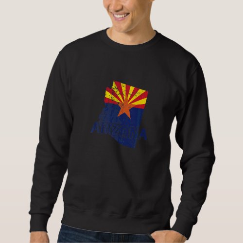 Arizona American State Outline Map Usa Sweatshirt