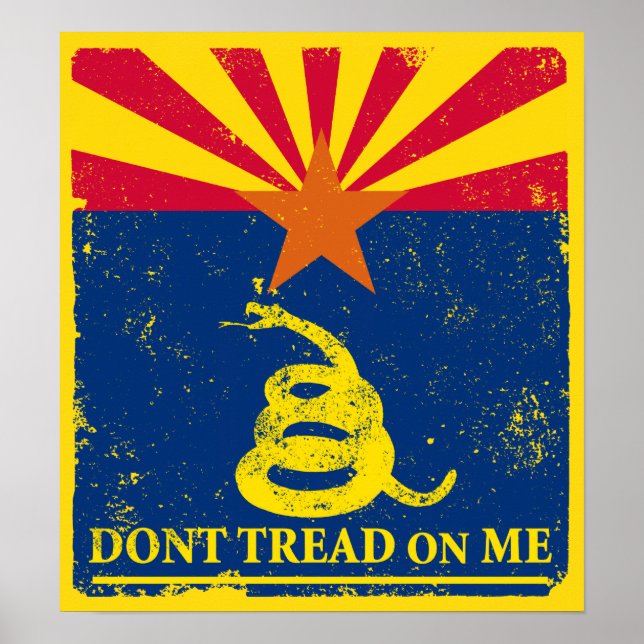 Arizona and Gadsden Flag Poster (Front)