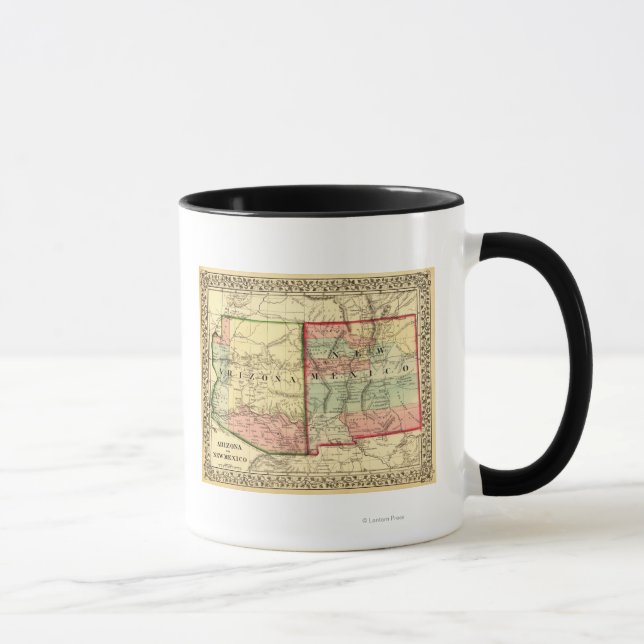 Arizona and New MexicoPanoramic Map Mug (Right)