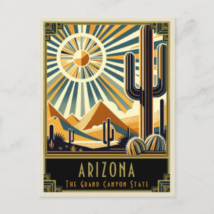 Arizona   Art Deco Postcard