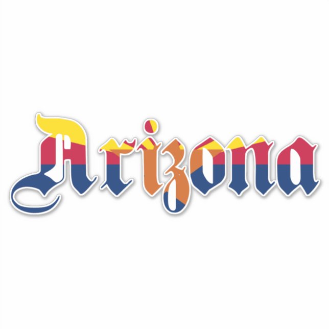 Arizona AZ American State Pride Love Sticker (Front)