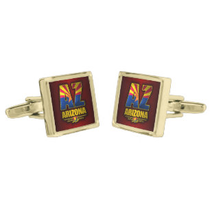 Arizona (AZ) Gold Cufflinks