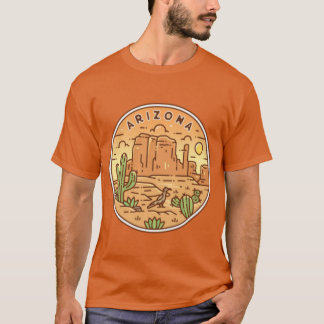 Arizona AZ Illustrated Badge Retro Vintage Nature T-Shirt