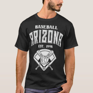 Arizona Baseball Est 1998 Vintage White Text T-Shirt