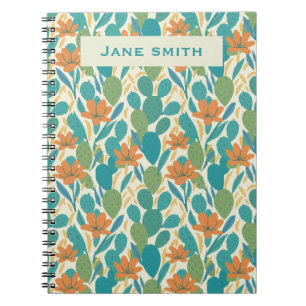 Arizona Botanical Tile Pattern Notebook