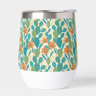 Arizona Botanical Tile Pattern Thermal Wine Tumbler