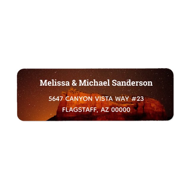 Arizona Butte Sedona at Sunset Label (Front)
