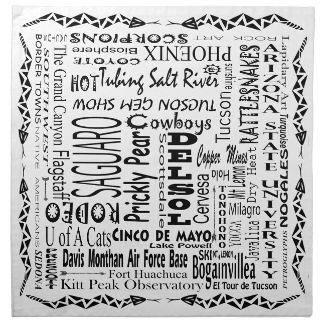 Arizona Buzz Words Napkin (Front)