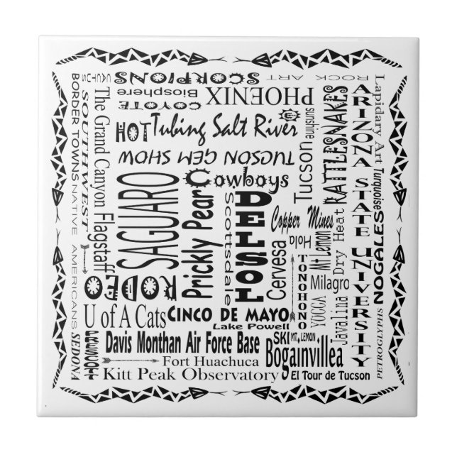 Arizona Buzz Words Tile (Front)