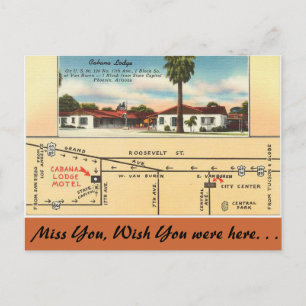 Arizona, Cabana Lodge Postcard