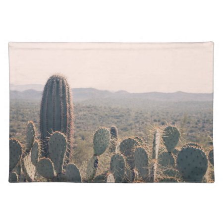 Arizona Cacti  | Desert Boho Landscape Photo Placemat