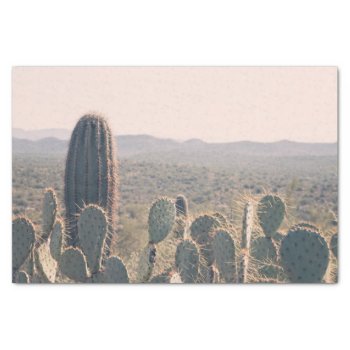 Arizona Cacti  | Desert Boho Landscape Photo Tissue Paper by GaeaPhoto at Zazzle