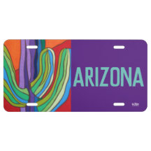 Arizona Cactus Auto Plate