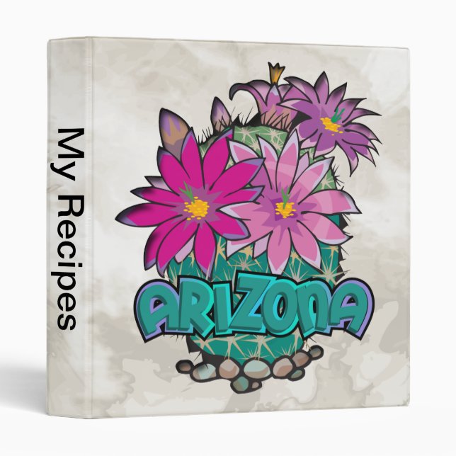 Arizona Cactus Blooms Binder (Front/Spine)