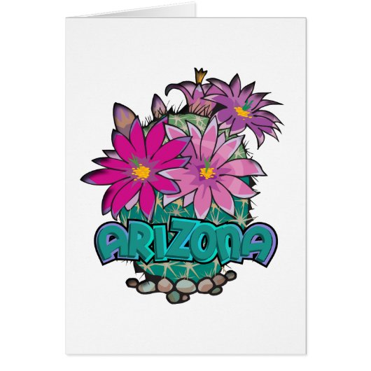 Arizona Cactus Blooms Cards (Front)