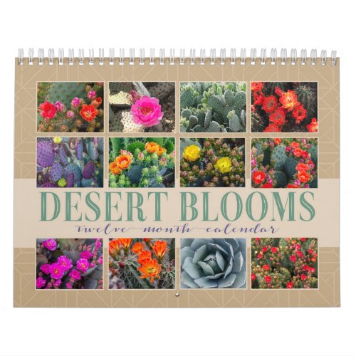 Arizona Cactus  Desert Blooms Choose_Your_Year Calendar