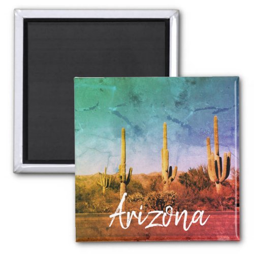 Arizona Cactus Desert Photo Magnet