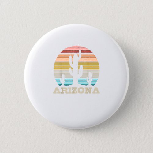 Arizona Cactus Vintage Retro Desert Souvenir Gift Button