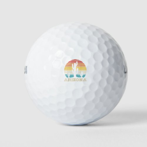 Arizona Cactus Vintage Retro Desert Souvenir Gift Golf Balls