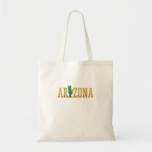 Arizona Cactus Vintage Retro Pride Souvenir Gift Tote Bag