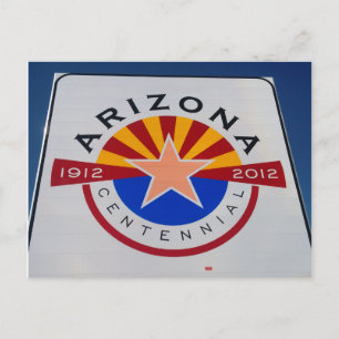 Arizona Centennial Sign Postcard