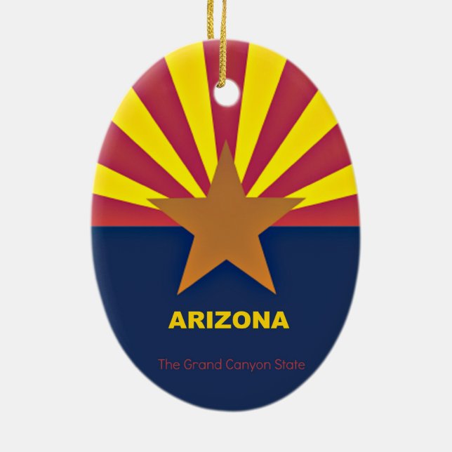 Arizona Ceramic Ornament (Back)