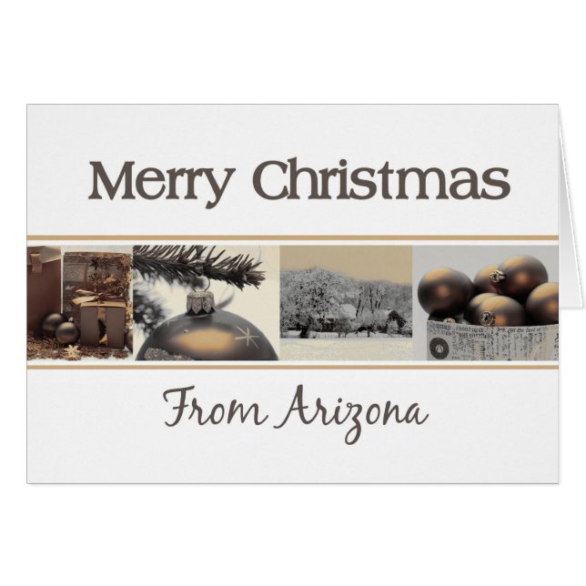 Arizona  Christmas Card, state specific (Front Horizontal)