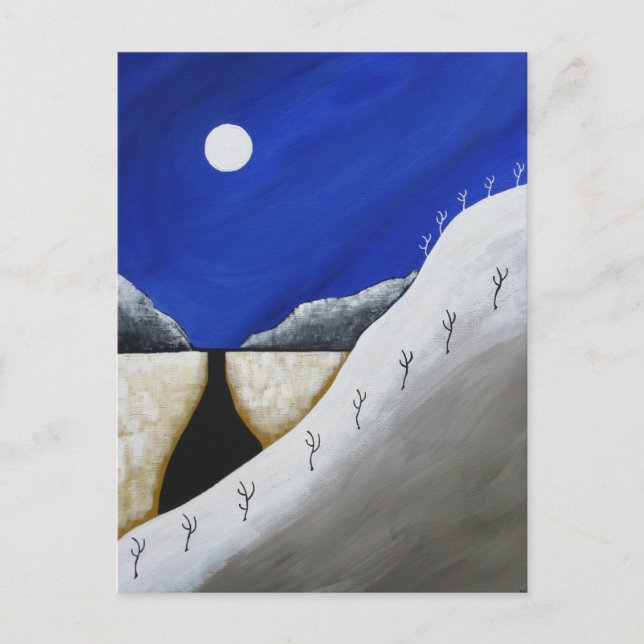 Arizona Christmas Desert Southwest Cactus Holiday Postcard (Front)