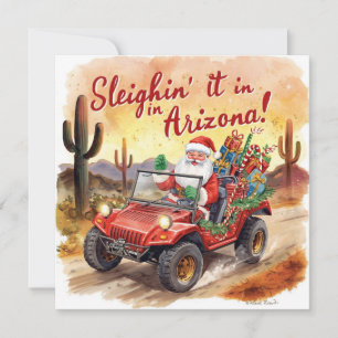 Arizona Christmas in Desert Greeting card