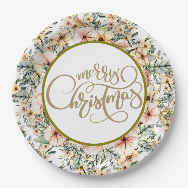Arizona Christmas in Desert  Paper Plates (Front)