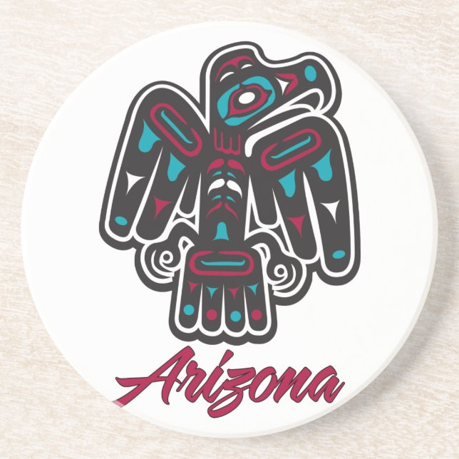 Arizona Clan Native American Thunderbird Coaster (Front)