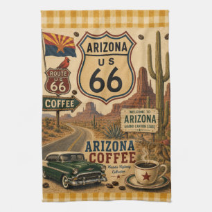 Arizona Classic Car Coffee Americana Kitchen Towel