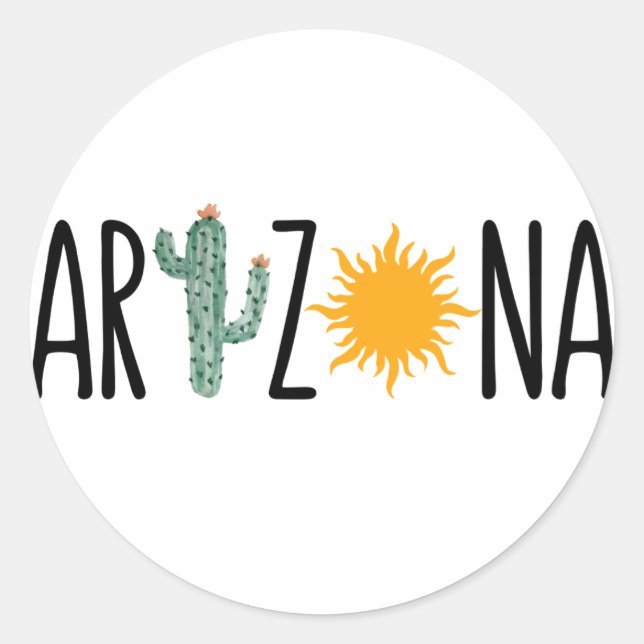 ARIZONA CLASSIC ROUND STICKER (Front)