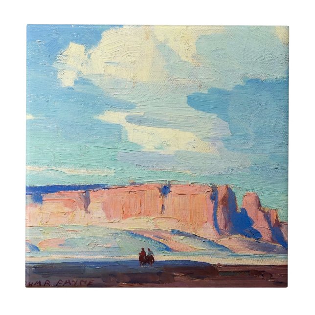 Arizona Clouds by Edgar Payne Ceramic Tile (Front)