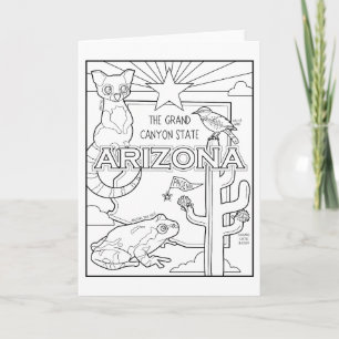 arizona color me collage holiday card