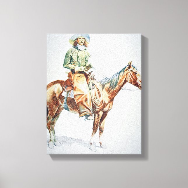 Arizona Cowboy, 1901 (crayon on paper) Canvas Print (Front)