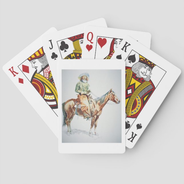 Arizona Cowboy, 1901 (crayon on paper) Poker Cards (Back)