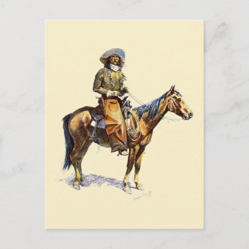 Arizona Cowboy vintage 1907 Frederic Remington Postcard